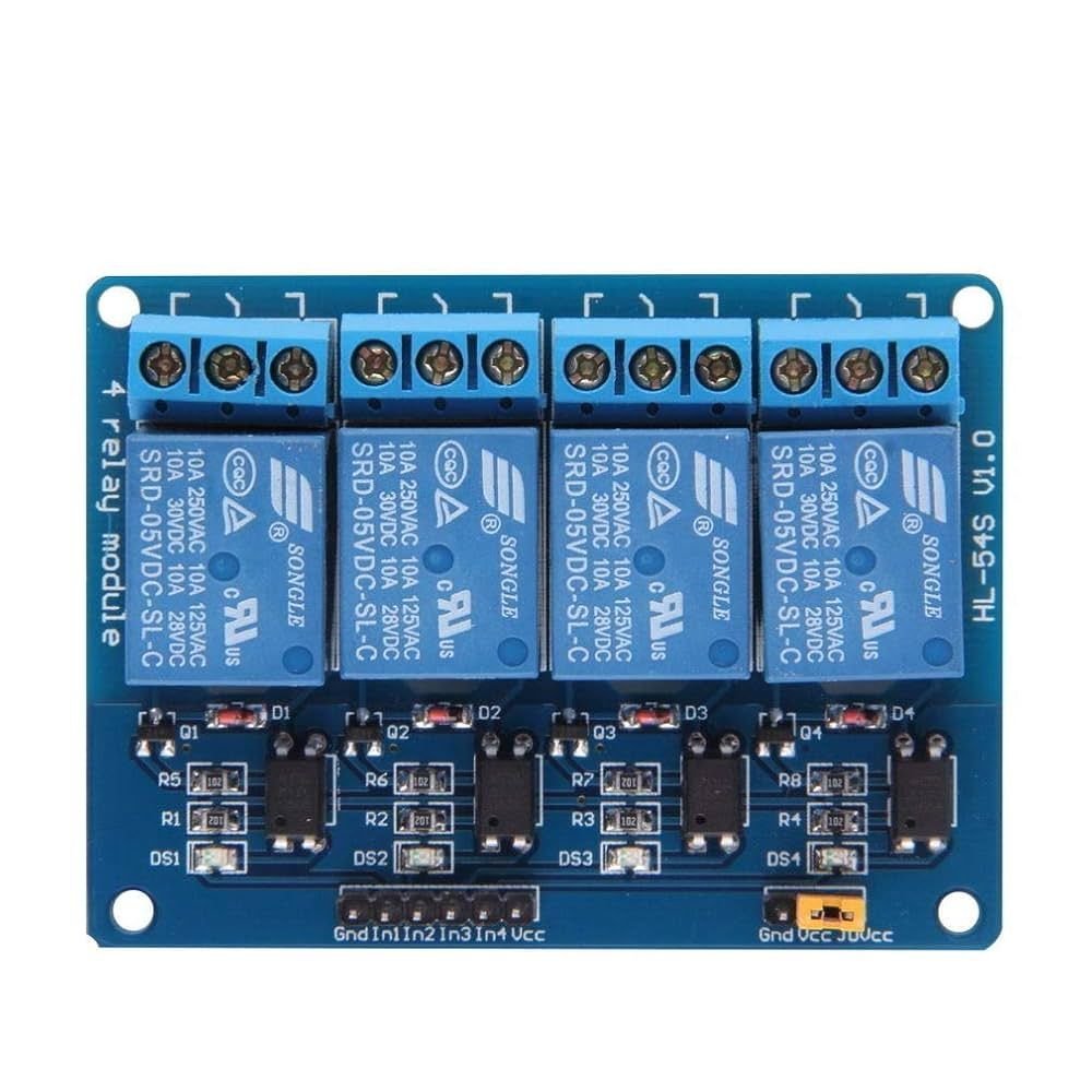 4 Channel 5V Relay Module Board for Arduino and Microcontrollers