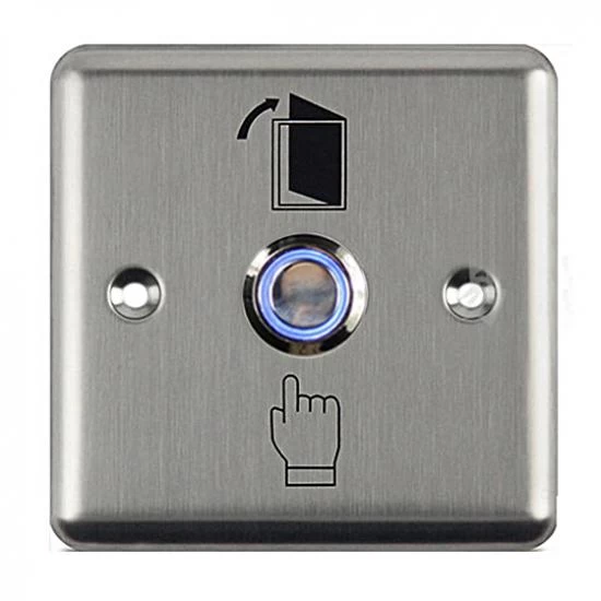 Aluminium Exit Button with LED – Durable Access Control Exit Switch