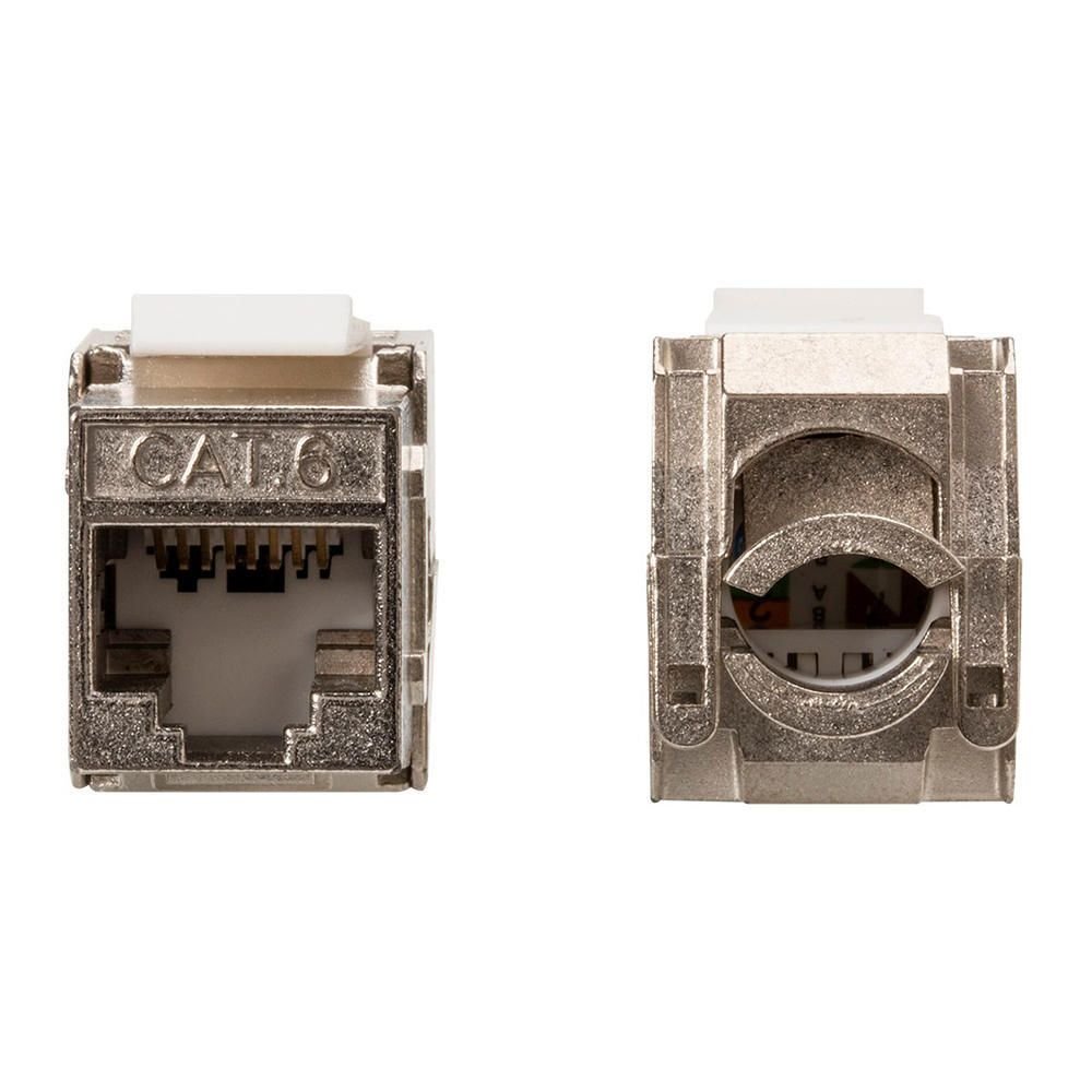 D-Link Cat6 FTP 180-Degree Punch Down Keystone Jack – Silver