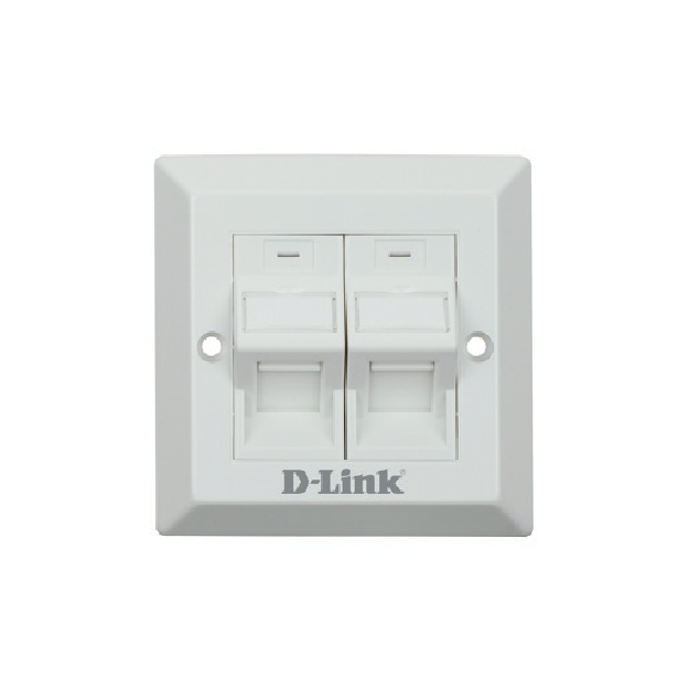 D-Link Dual Angular Faceplate (NFP-0WHI22) – UK Style – White