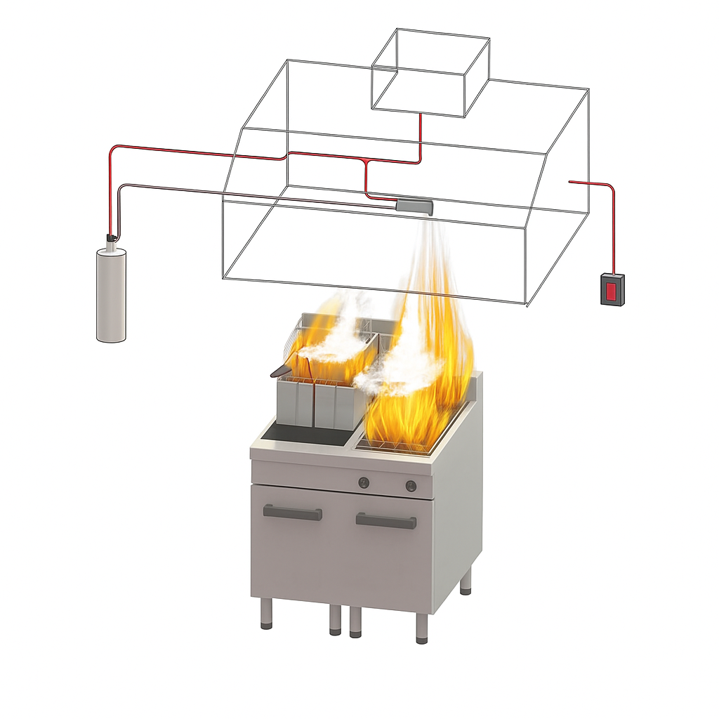 Defender DPSS Pneumatic Kitchen Suppression System – Certified High-Capacity Fire Suppression for Commercial Kitchens
