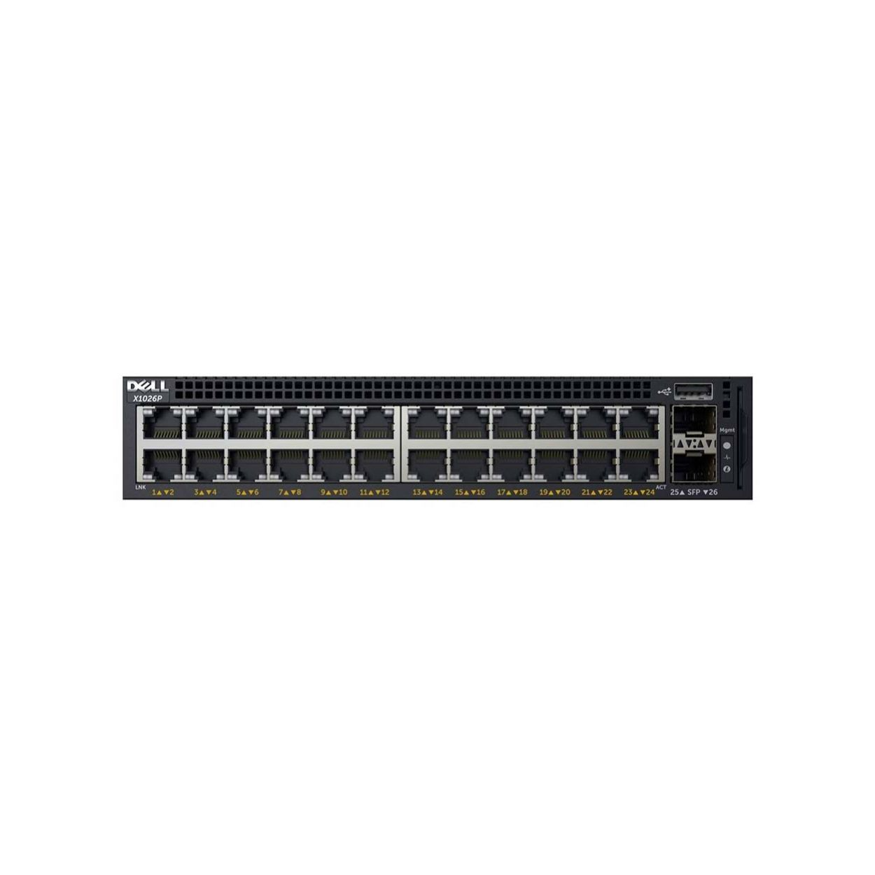 Dell Networking Switch X1026PPoE (24x 1GbE PoEPoE+ Ports + 2x 1GbE SFP) – DNX1026P [X1026P-9100]