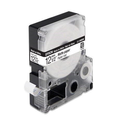 Epson LC-4TBN9 Black on Clear Tape