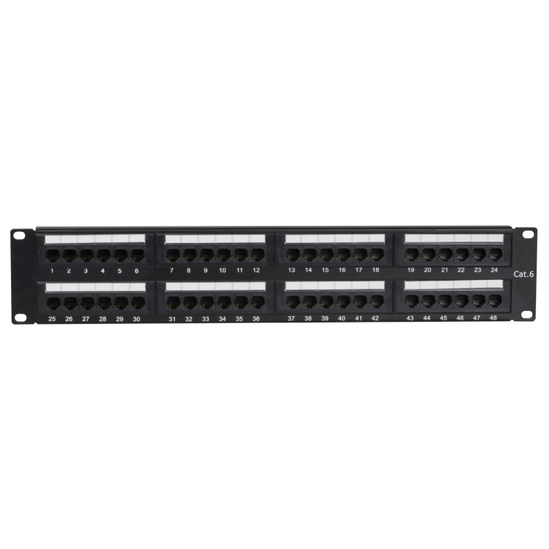 Giganet 48-Port Cat6 UTP Patch Panel 1U