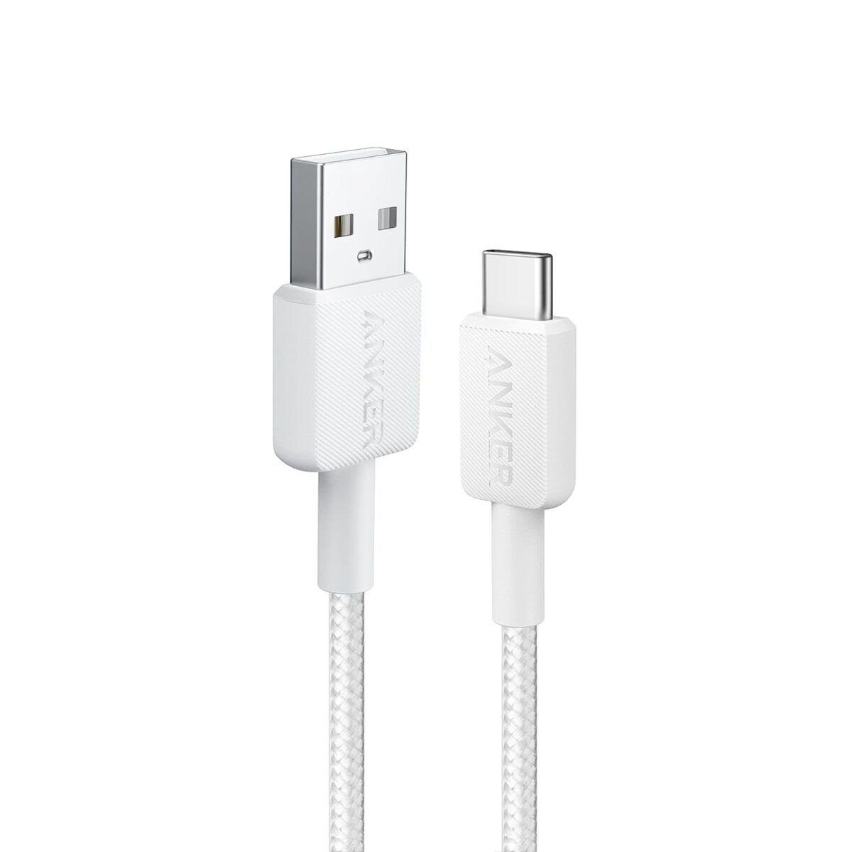 Anker 322 USB-A to USB-C 15W Cable (3ft) Nylon Braided – A81H5H21 – White
