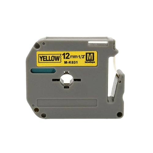 Brother M-K631 12mm Black on Yellow tape