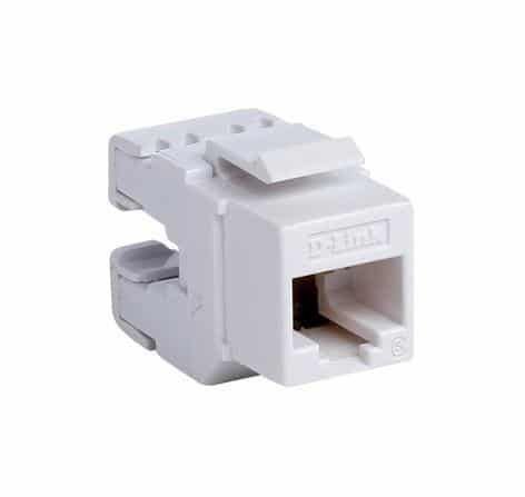 D-Link Cat6A 10G UTP 180 Tool-less Keystone Jack (White Colour)