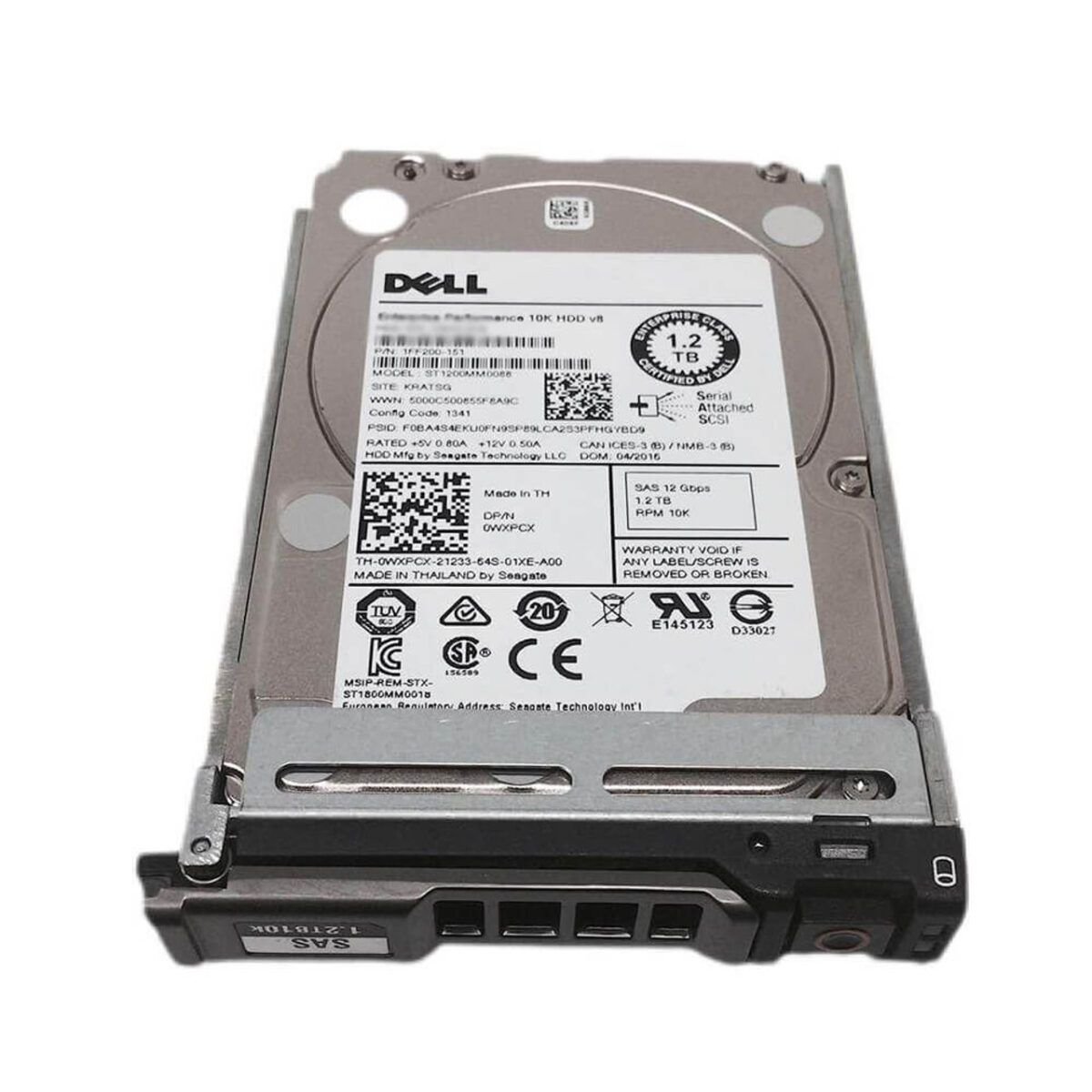 DELL Hard Disk WXPCX 1.2TB SAS 12Gbps 10K Giri/min 2.5 Pollici, HDD Server 400-AJPD, Ricondizionato Con Garanzia, Spedizione Veloce