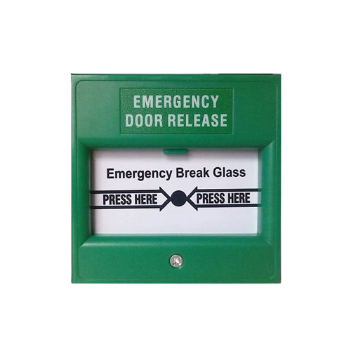 Emergency Break Glass Fire Alarm Exit Button – Green