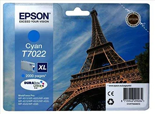 Epson T7022 C13T70224010 XL High Capacity Cyan Ink
