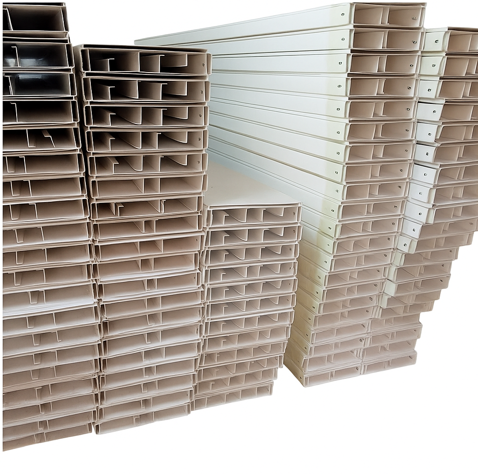 50 mm x 200 mm x 2440 mm Metal Trunking – Powder Coated